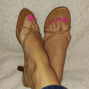 Well Worn Kitten Heel Sandals Women's 8